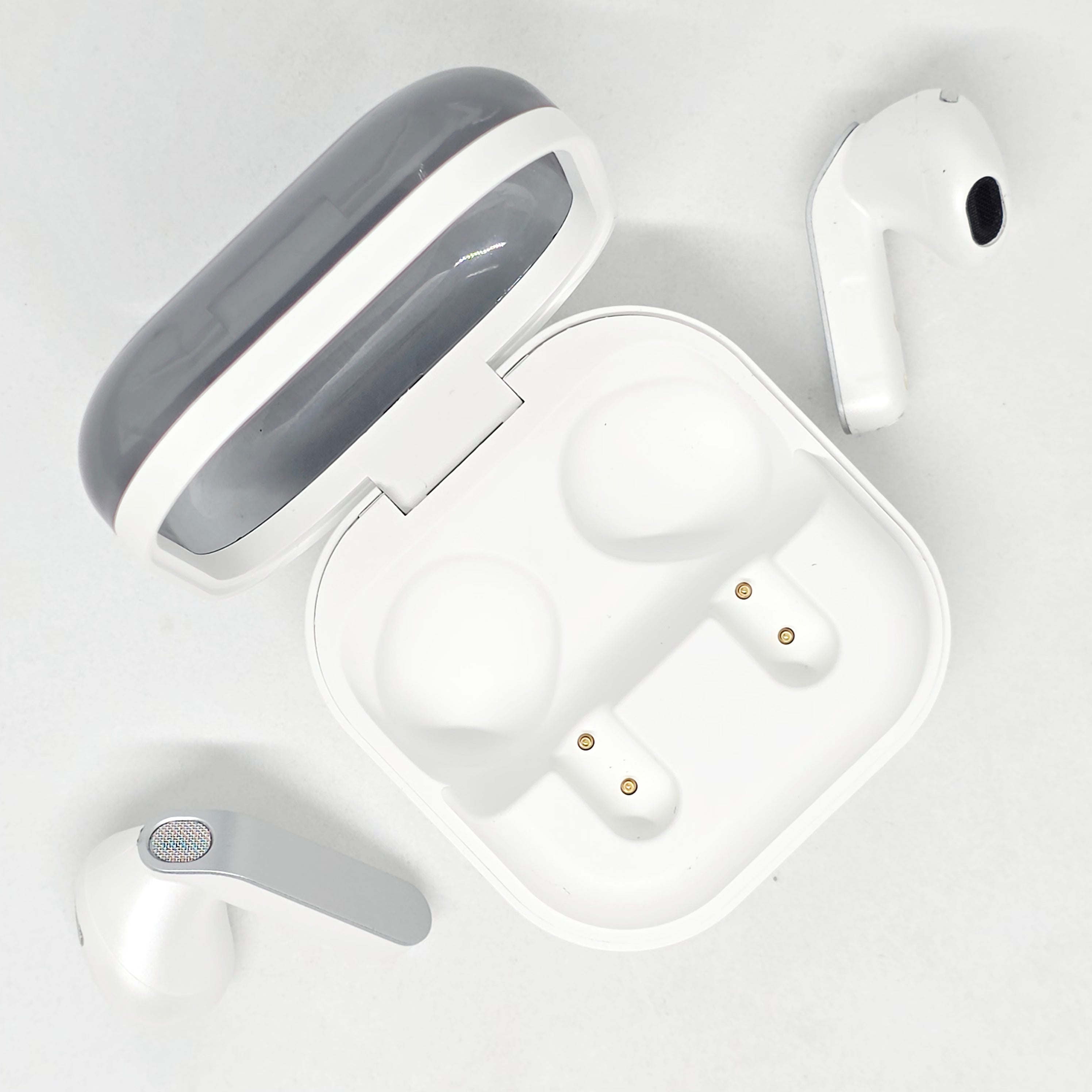 Buds4 Bluetooth Kulaklık Kablosuz Şeffaf Kapaklı Şarj Kutulu Kulakiçi Kulaklık JBK