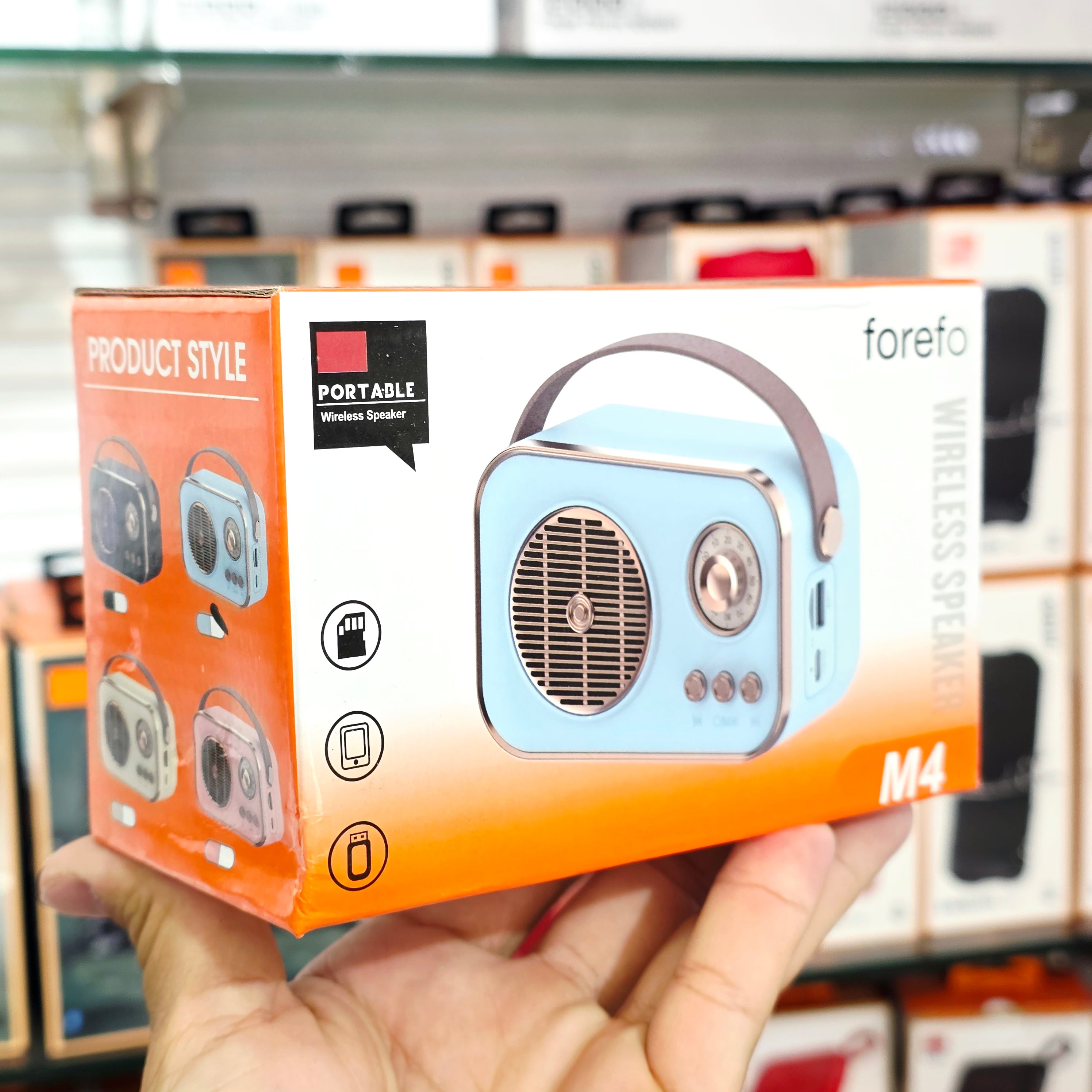 M4 Retro Nostaljik Tasarım Bluetooth Hoparlör - Taşınabilir Kablosuz Speaker KolayMagza KM Technology - Toptan Telefon Aksesuarları