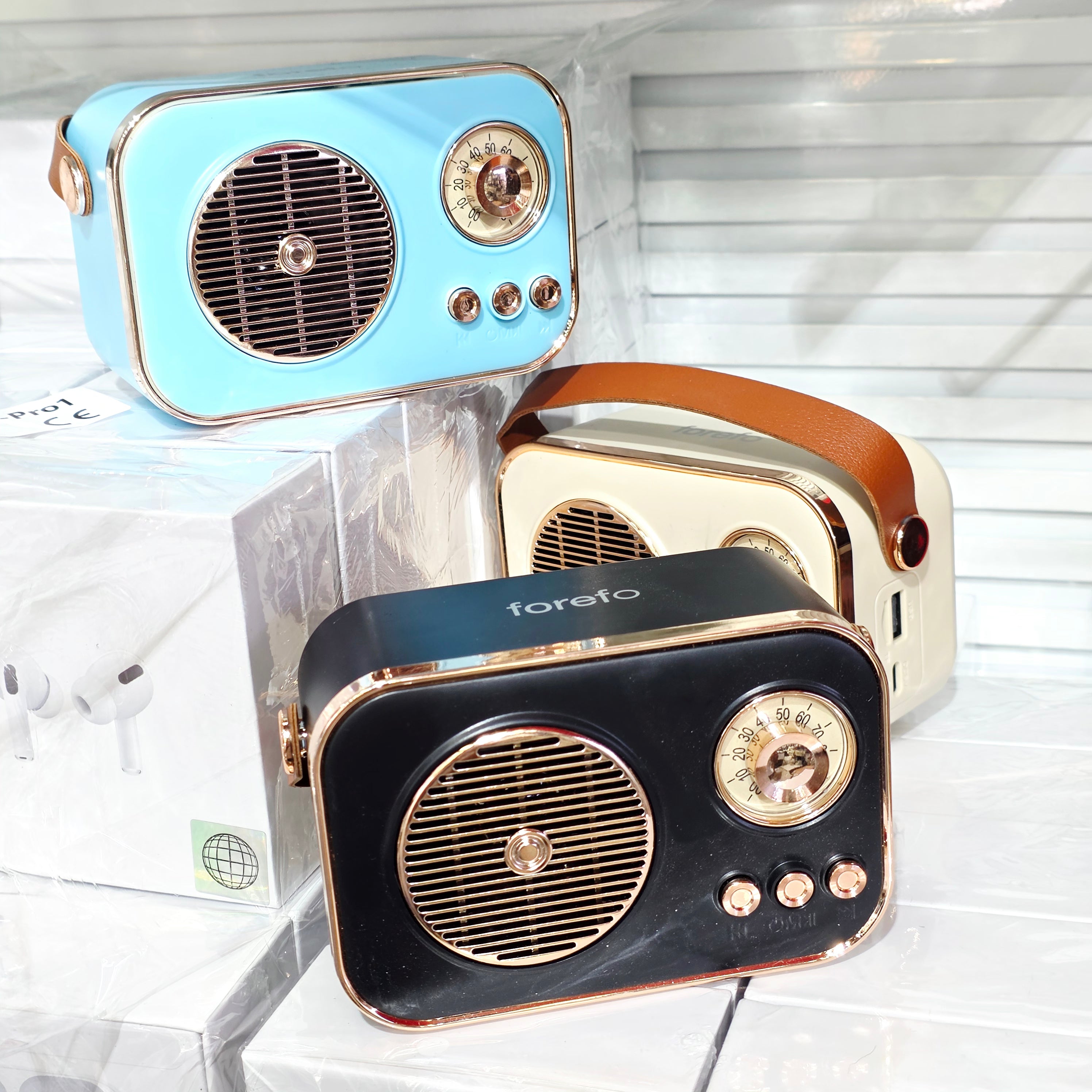 M4 Retro Nostaljik Tasarım Bluetooth Hoparlör - Taşınabilir Kablosuz Speaker KolayMagza KM Technology - Toptan Telefon Aksesuarları