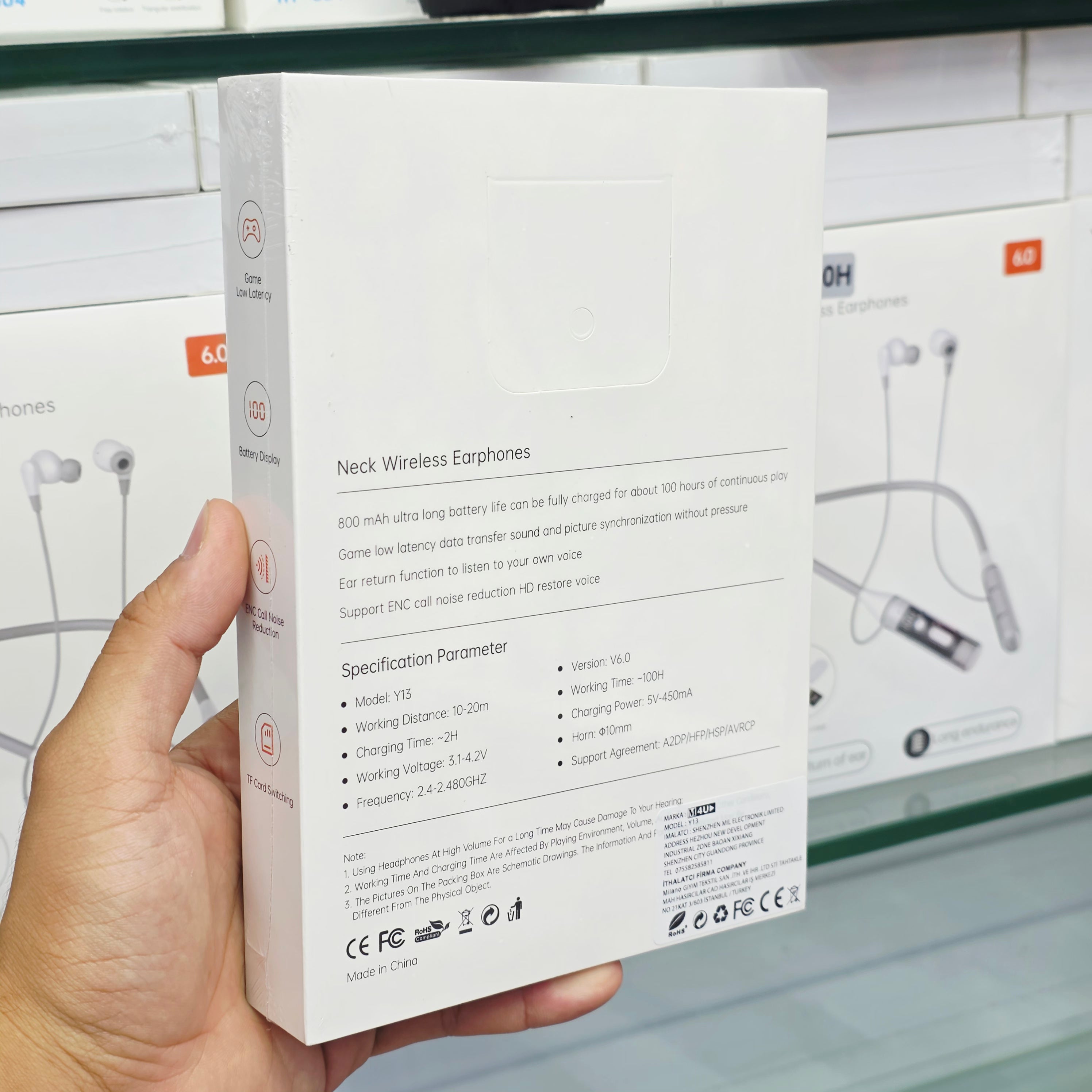 ( 3 adet ) Y13 200 saat Kablosuz Boyun Bantlı Kulak İçi Kulaklık - Hafıza Kartı Girişli KolayMagza KM Technology - Toptan Telefon Aksesuarları