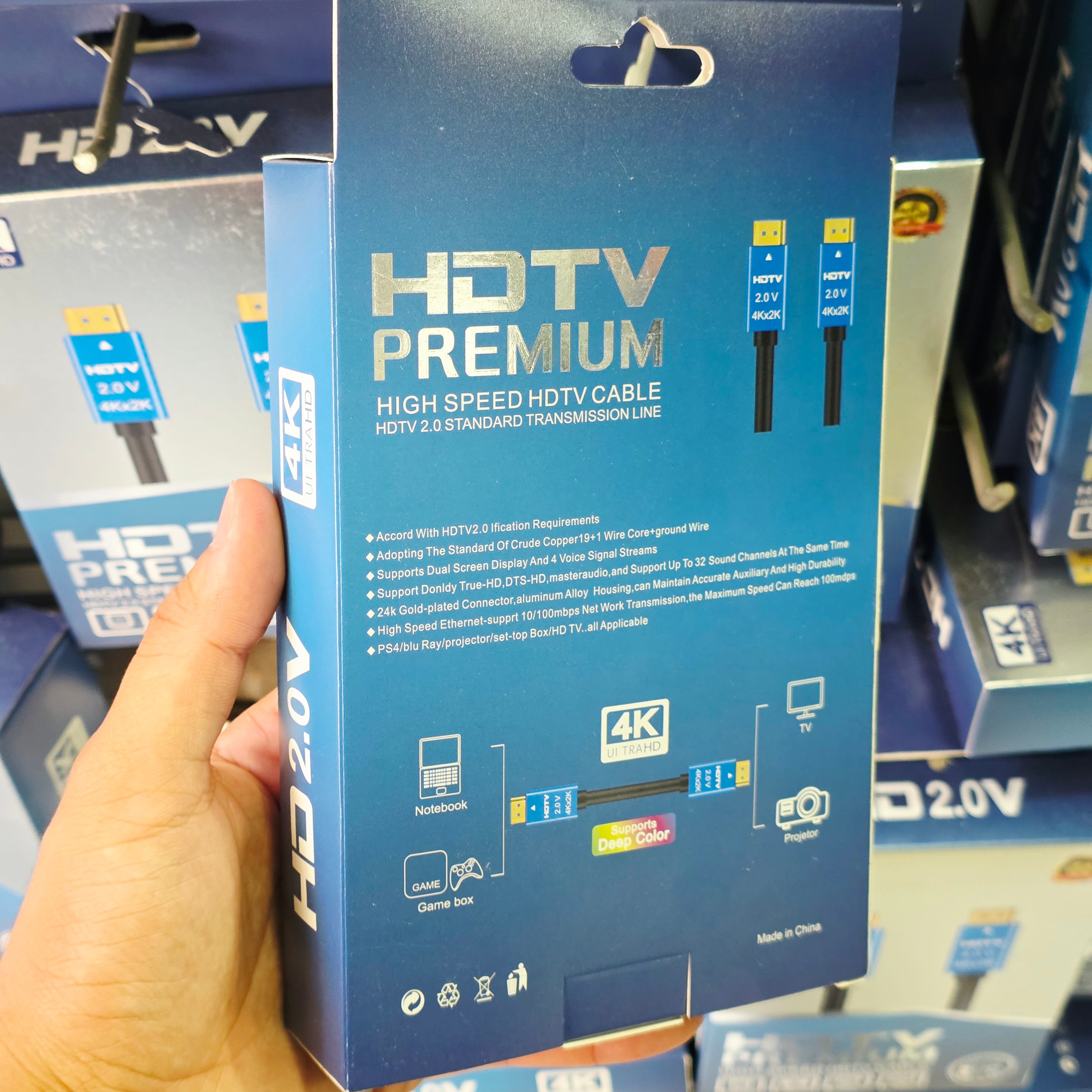 Premium Ultra HD 4K HDMI Kablo 2.0v Yüksek Hızlı Altın Uçlu AKPA