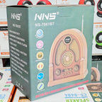 NNS NS-7061BT Nostaljik Görünümlü Bluetooth Şarjlı Retro Radyo Tastech