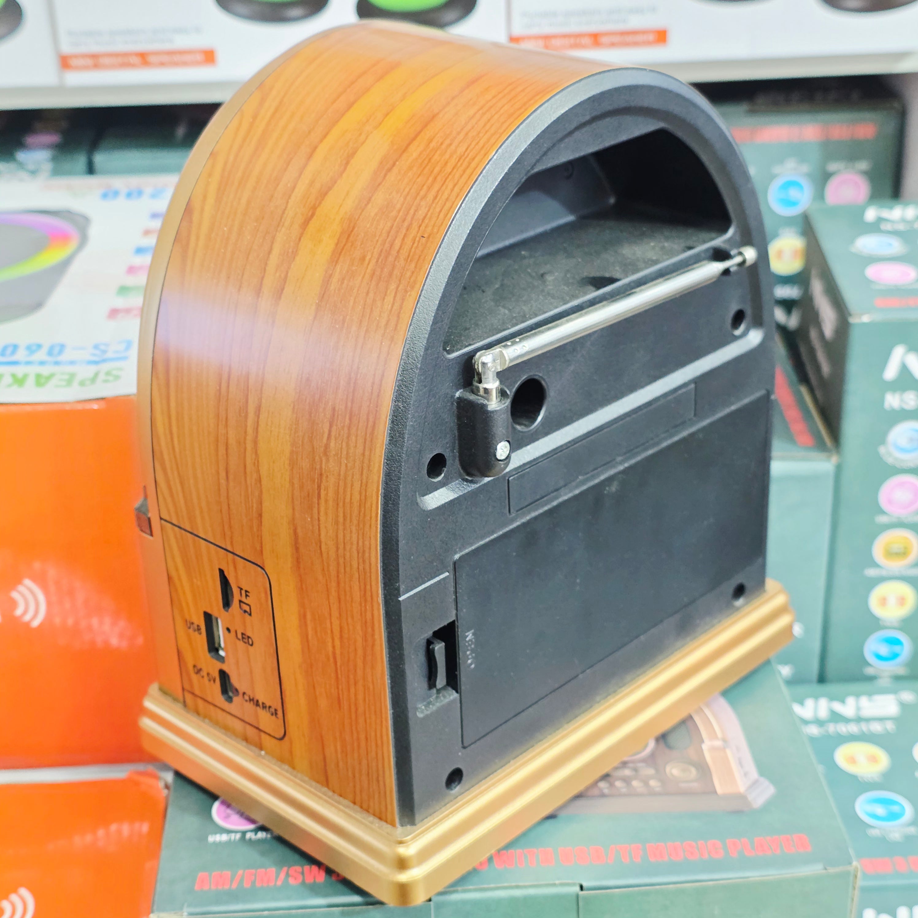 NNS NS-7061BT Nostaljik Görünümlü Bluetooth Şarjlı Retro Radyo Tastech