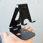 ( 5 adet ) Metal Ayarlanabilir Masaüstü Telefon ve Tablet Tutucu Stand - Katlanabilir Kaymaz Tabanlı KolayMagza KM Technology - Toptan Telefon Aksesuarları