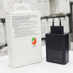 65W PD Üçlü Hızlı Şarj Adaptörü - Super Fast Charging Destekli, 2x Type-C 1x USB-A 3 Portlu Şarj Başlığı (Siyah) ÖZEL