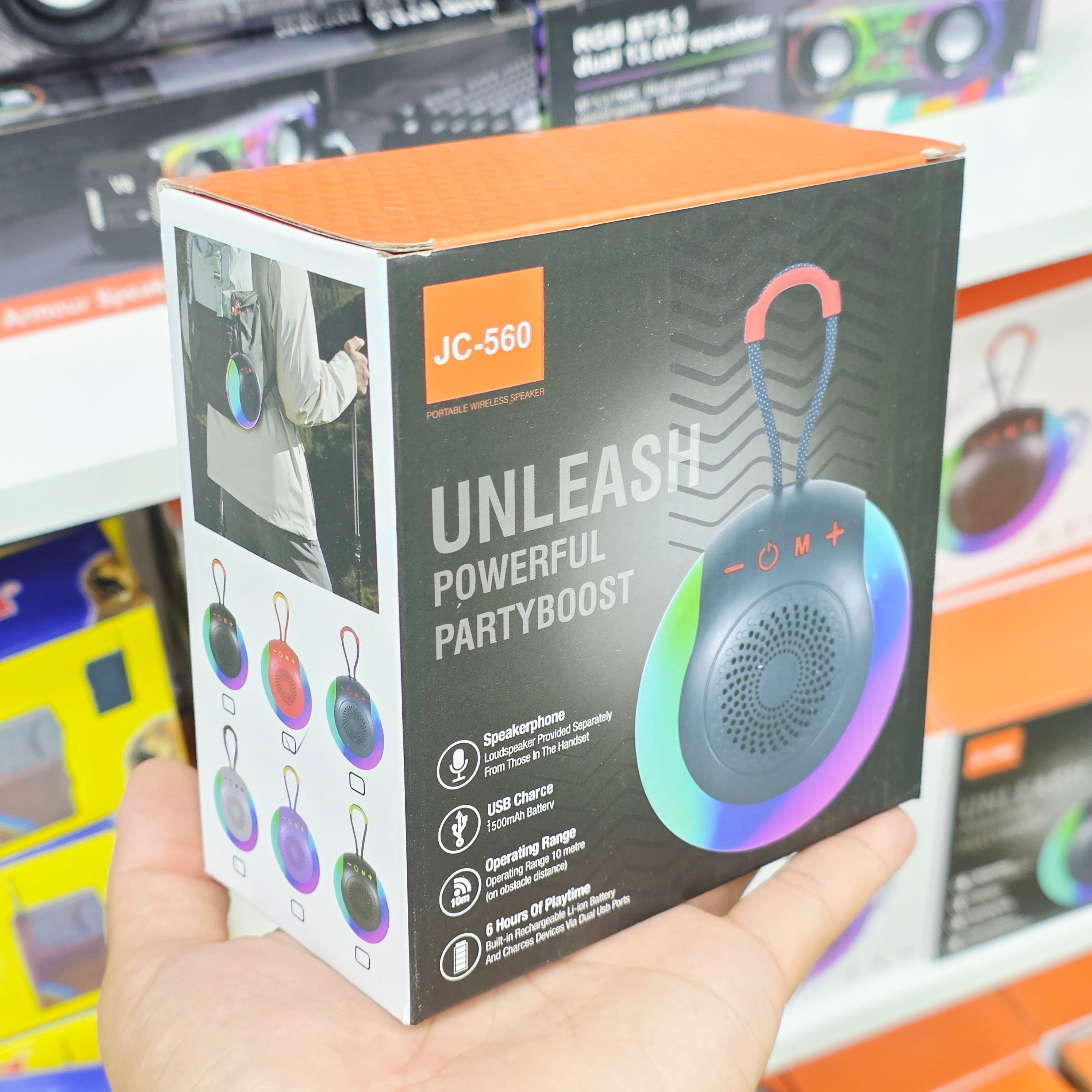 ( 3 adet ) Suya Dayanıklı Taşınabilir Kablosuz Bluetooth Hoparlör v5.3 – RGB Işıklı & Askılı Mini Hoparlör Tucci