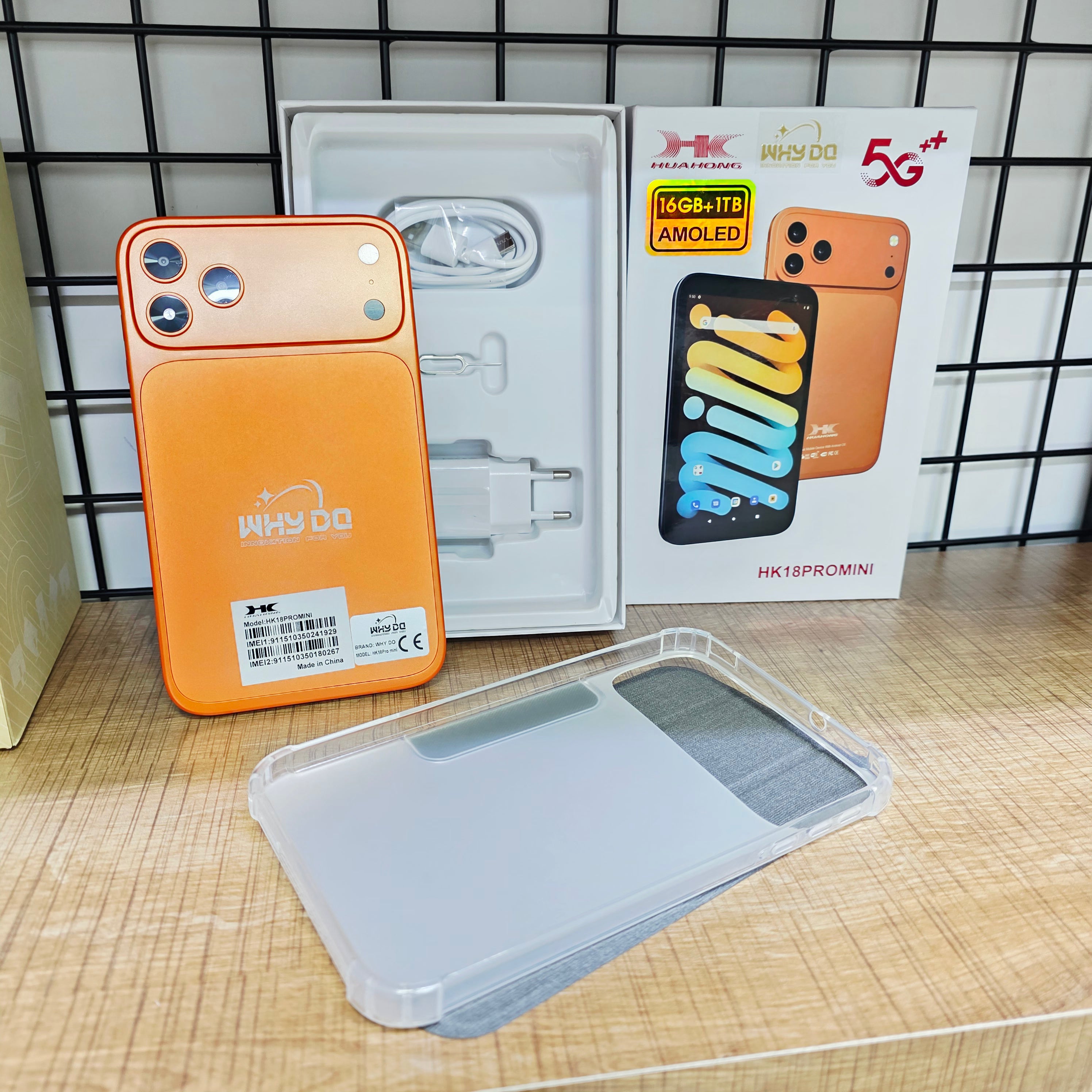 HK18ProMini 5G Destekli Mini Akıllı Telefon / Tablet - 16GB RAM + 1TB Hafıza, Canlı Ekran (Kılıf Hediyeli Full Kutu) Müslüm