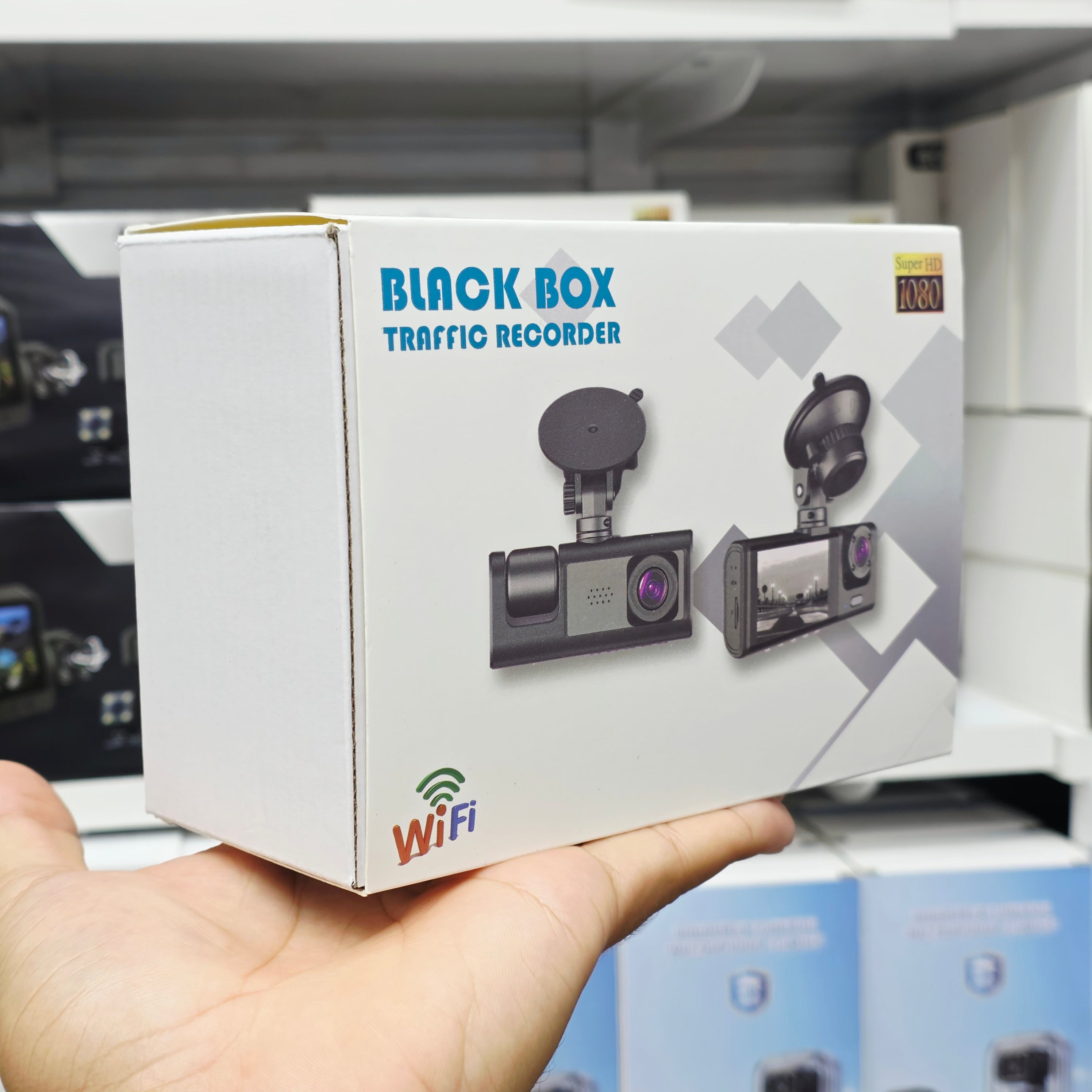 Black Box Traffic Recorder Full HD 1080P Wi-Fi Destekli 3 Kameralı Akıllı Sürüş Kayıt Cihazı ve Araç İçi Kamera Seti POLYGOLD