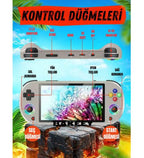Sjgam M22 Pro Retro Oyun Konsolu 5.0 ''ıps Ekran Dahili 20000+ Oyun Emülatörleri Rgb LED Joystick - G6M - KolayMagza