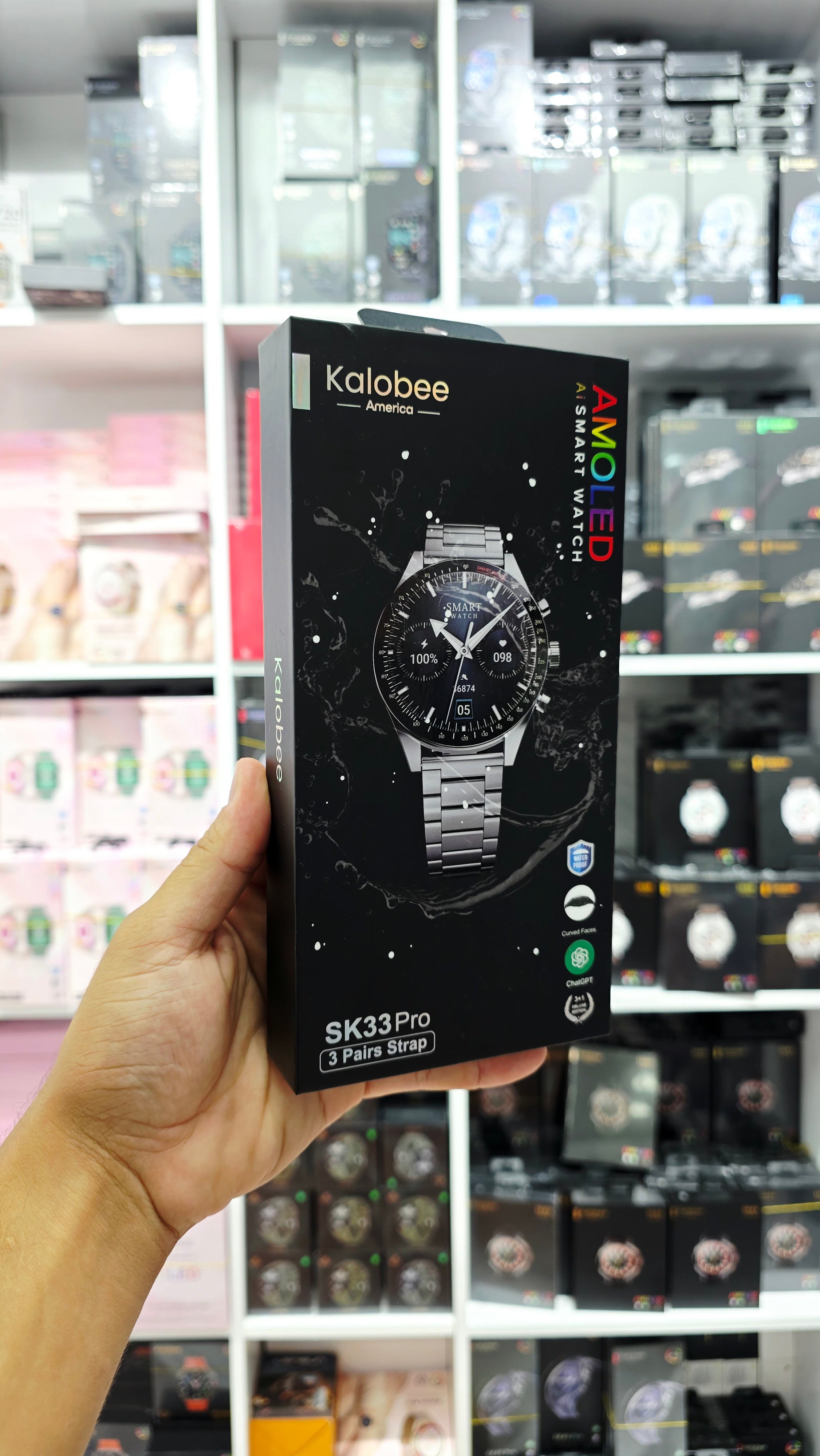SK33 Pro Premium AMOLED Ekran Yuvarlak Akıllı Saat - Bluetooth Arama, AI & ChatGPT Desteği + 3 Farklı Kordon Hediyeli (Android ve iOS Uyumlu) LENSUN