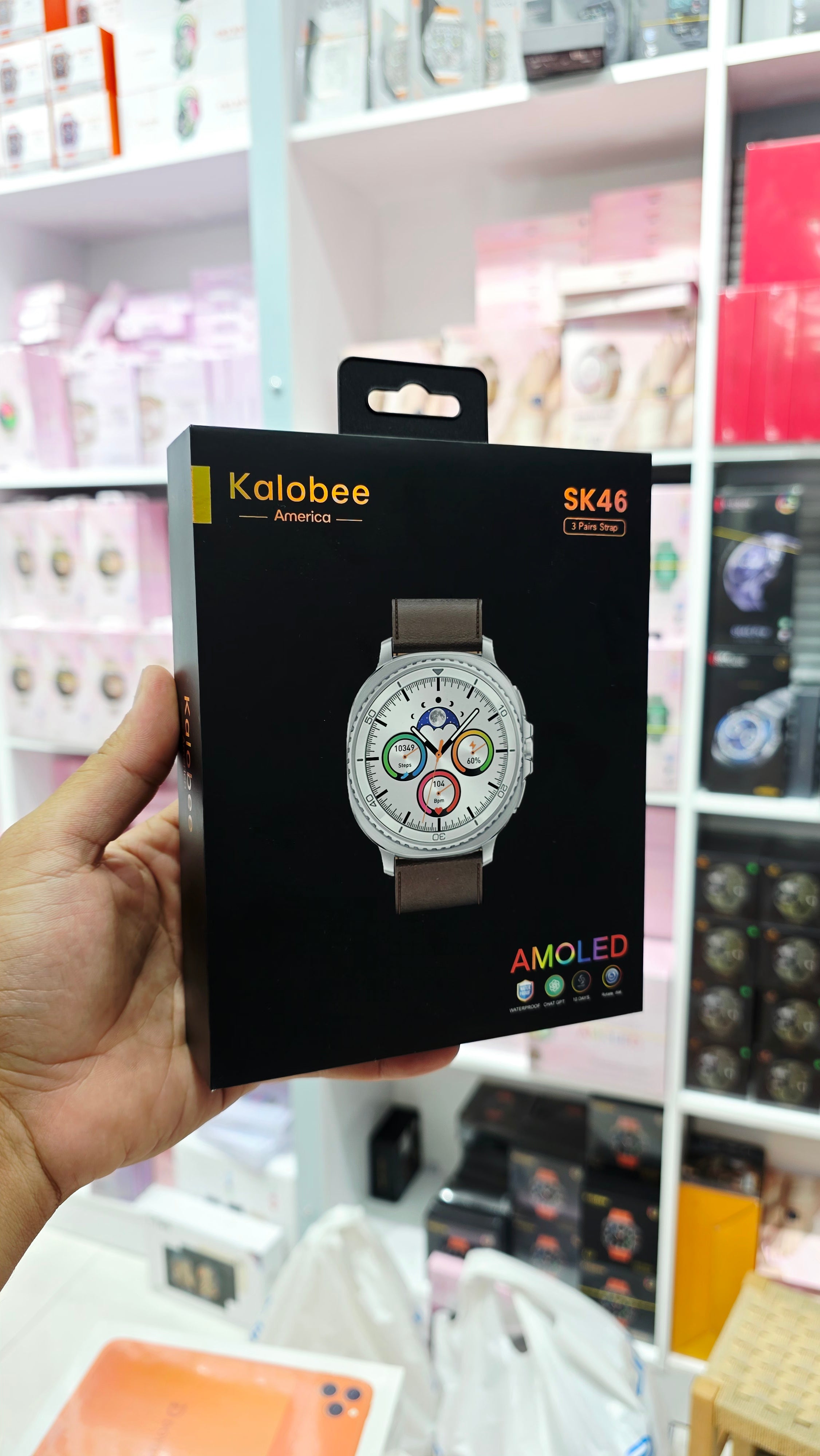 SK46 Süper AMOLED Ekran Akıllı Saat - Bluetooth Aramalı, Chat GPT Desteği ve 3 Farklı Kordon Seti LENSUN