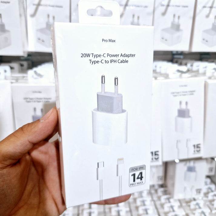 Logosuz 20w typec çıkışlı başlık ve 1m typeC lightning kablo şarj seti - S3K - KolayMagza