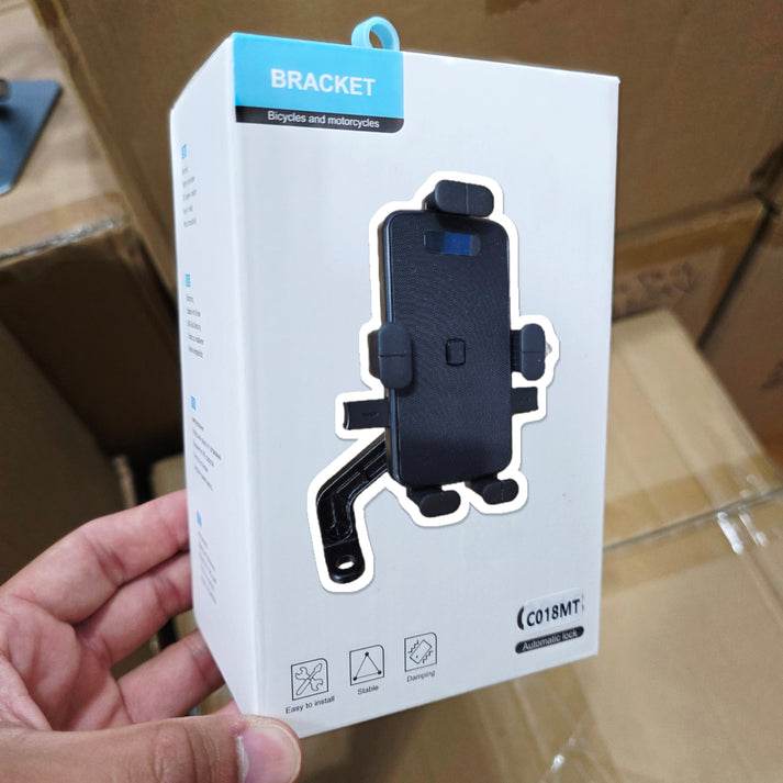cm18mt motosiklet telefon tutucu aynaya takılan one touch otomatik kilitleme, 360° döner, suya dayanıklı ve güçlü sabitleme kolay kullanım - R2E - KolayMagza