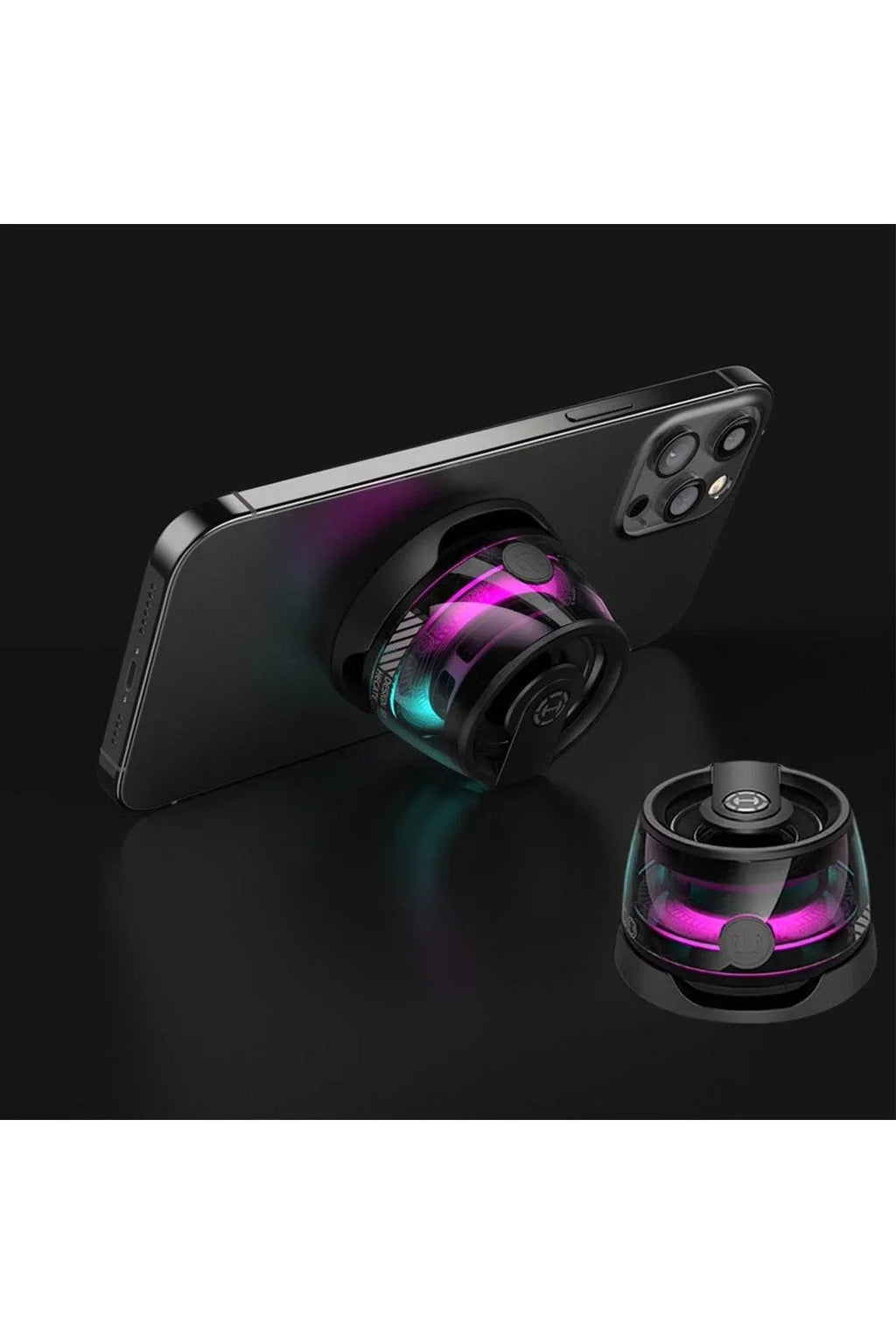 Magnetik mini hoparlör telefon arkasına yapışan wireless speaker d39