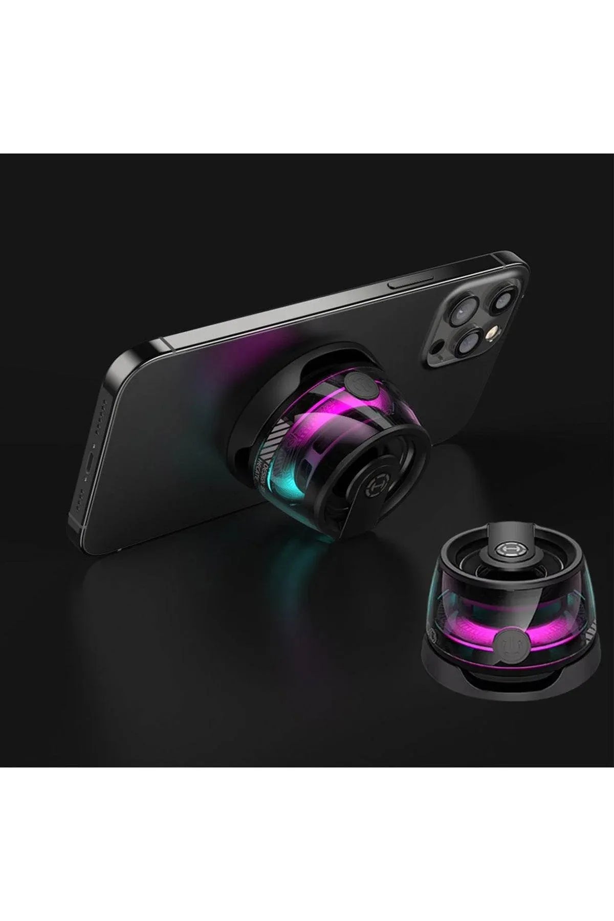 Magnetik mini hoparlör telefon arkasına yapışan wireless speaker d39