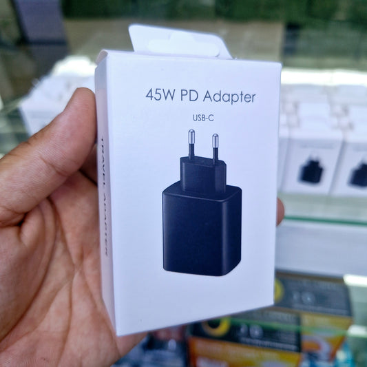Logosuz 45w typeC çıkışlı süper fast çift şimşek hızli şarj başlık