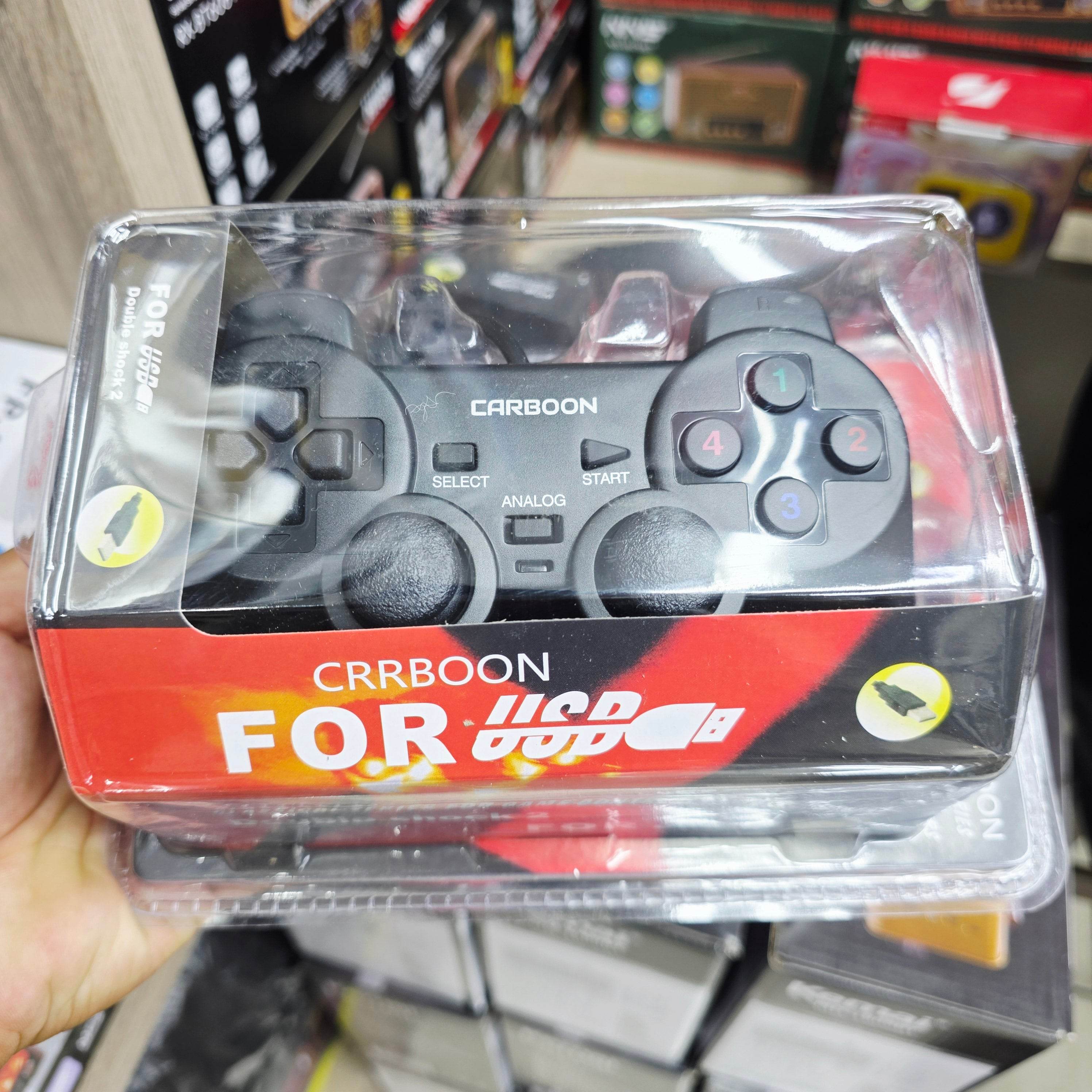 Usb girişli kablolu gamepad joystick titreşimli analog oyun kolu bilgisayar ve pc için - G6E - KolayMagza