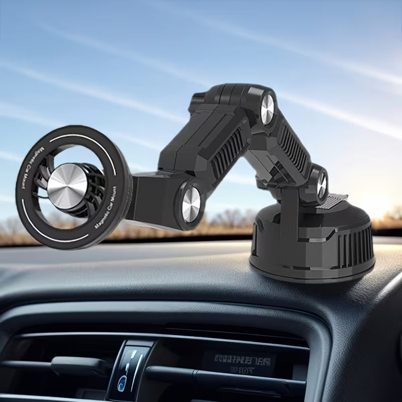( 5 adet ) RT-2010 Big Truck Vantuzlu Manyetik Araç İçi Telefon Tutucu - 360° Dönebilen Mekanik Kollu Torpido ve Cam Uyumlu Telefon Standı Zayden