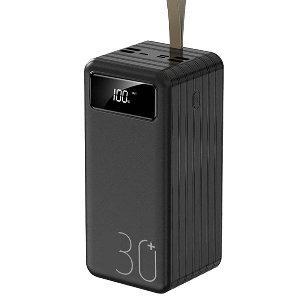 30,000 mah kendisinden 4 kablolu 4 çıkışlı 22,50w hızlı şarj destekli led göstergeli powerbank ck-103 - P1W - KolayMagza