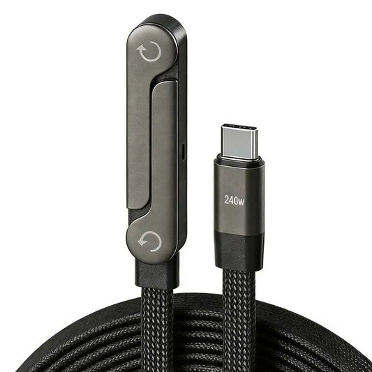 Orjinal 240w metal standlı TypeC - TypeC kablo 1,50m hasır şarj kablosu