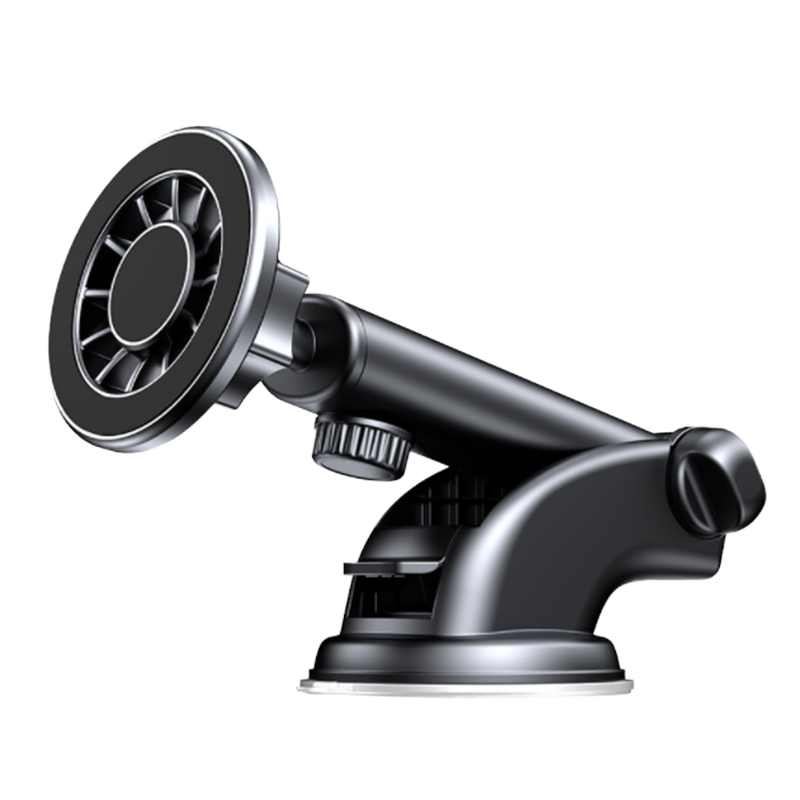 Güçlü Vantuzlu Manyetik magsafeli Araç İçi Telefon Tutucu - 360° Dönebilen Dashboard ve Cam Uyumlu Telefon Standı (Siyah) Zayden