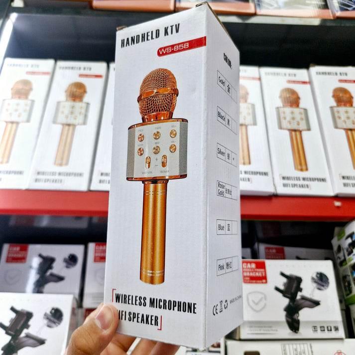 سماعة بلوتوث تدعم المايكروفون والكاريوكي و AUX و USB وبطاقة الذاكرة