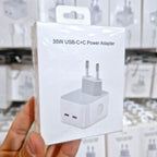 Logosuz 35w çift usb-c girişli ios android uyumlu hızlı şarj adaptör başlık - S1İ - KolayMagza