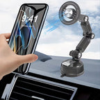 ( 5 adet ) RT-2010 Big Truck Vantuzlu Manyetik Araç İçi Telefon Tutucu - 360° Dönebilen Mekanik Kollu Torpido ve Cam Uyumlu Telefon Standı Zayden