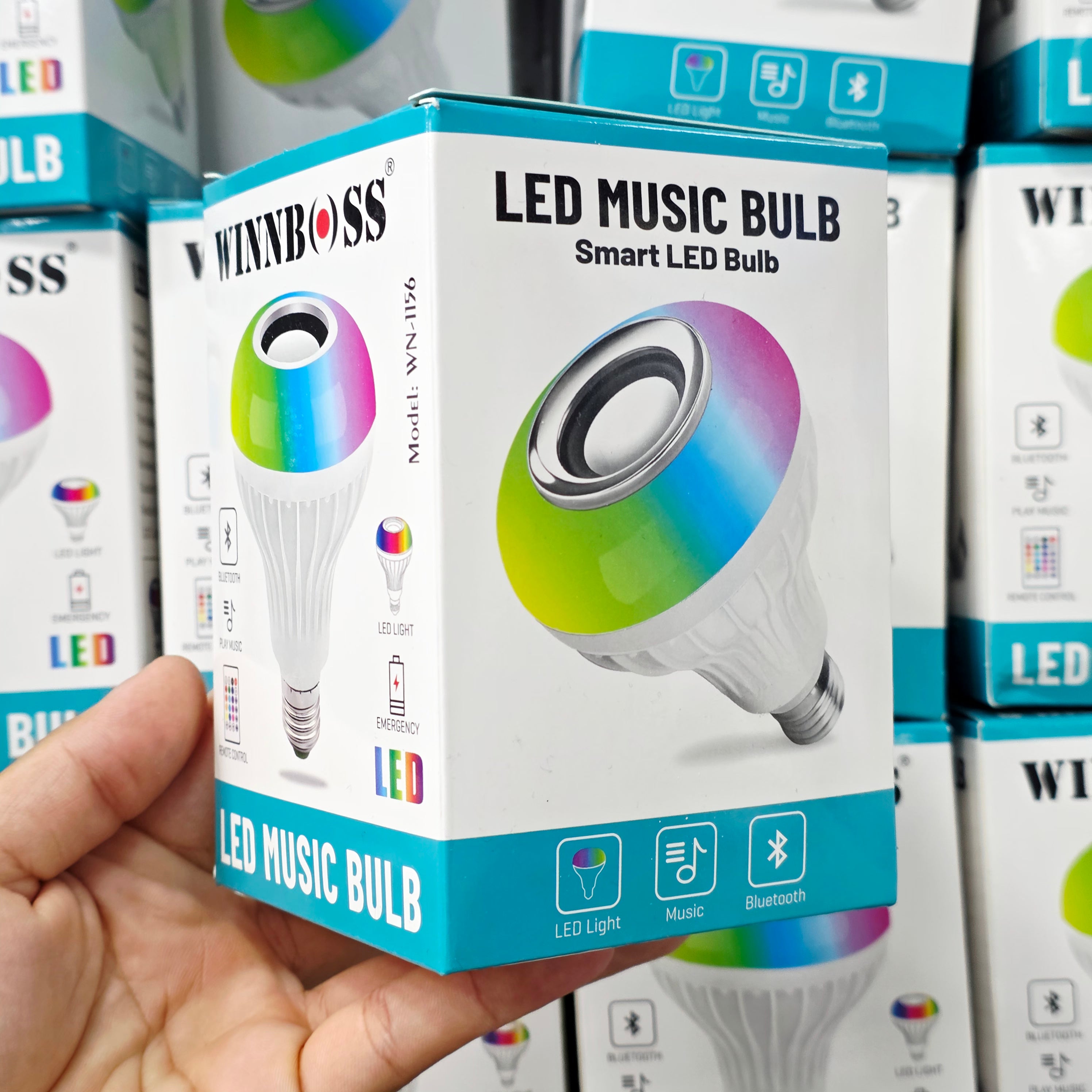 ( 5 adet ) 12W Bluetooth Hoparlörlü RGB Renkli LED Akıllı Ampul (Kumandalı) SANTRAL HAN