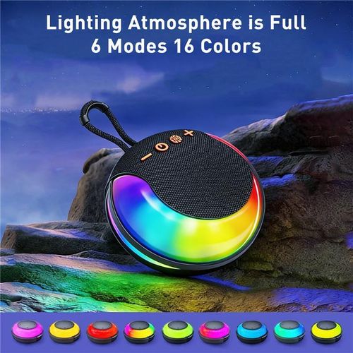 ( 3 adet ) Suya Dayanıklı Taşınabilir Kablosuz Bluetooth Hoparlör v5.3 – RGB Işıklı & Askılı Mini Hoparlör Tucci