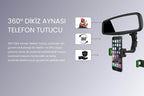 Dikiz aynaya takılan 360 derece ayarlanabilir vakumlu araç içi telefon tutucu re-03 - R1B - KolayMagza