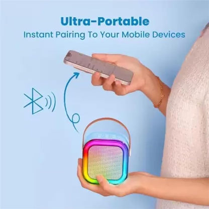 K12 Taşınabilir Bluetooth Hoparlör – Mikrofonlu ve RGB Işıklı
