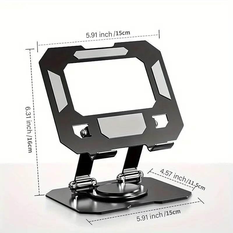 Foldable metal tablet stand | 360° döner, katlanabilir ayarlanabilir tutucu | tüm tablet modelleri ile uyumlu - N1L - KolayMagza KM Technology