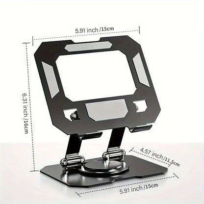 Foldable metal tablet stand | 360° rotating, foldable adjustable holder | Compatible with all tablet models - N1L