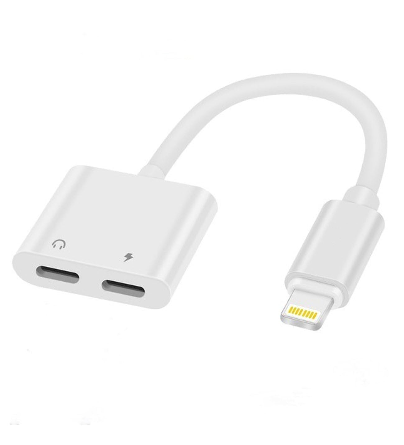 محول شاحن وسماعات الرأس Lightning 2 في 1