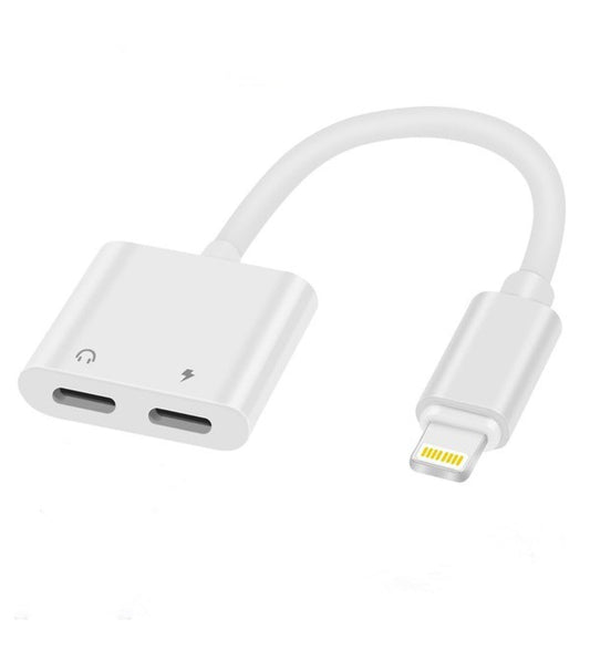 محول شاحن وسماعات الرأس Lightning 2 في 1
