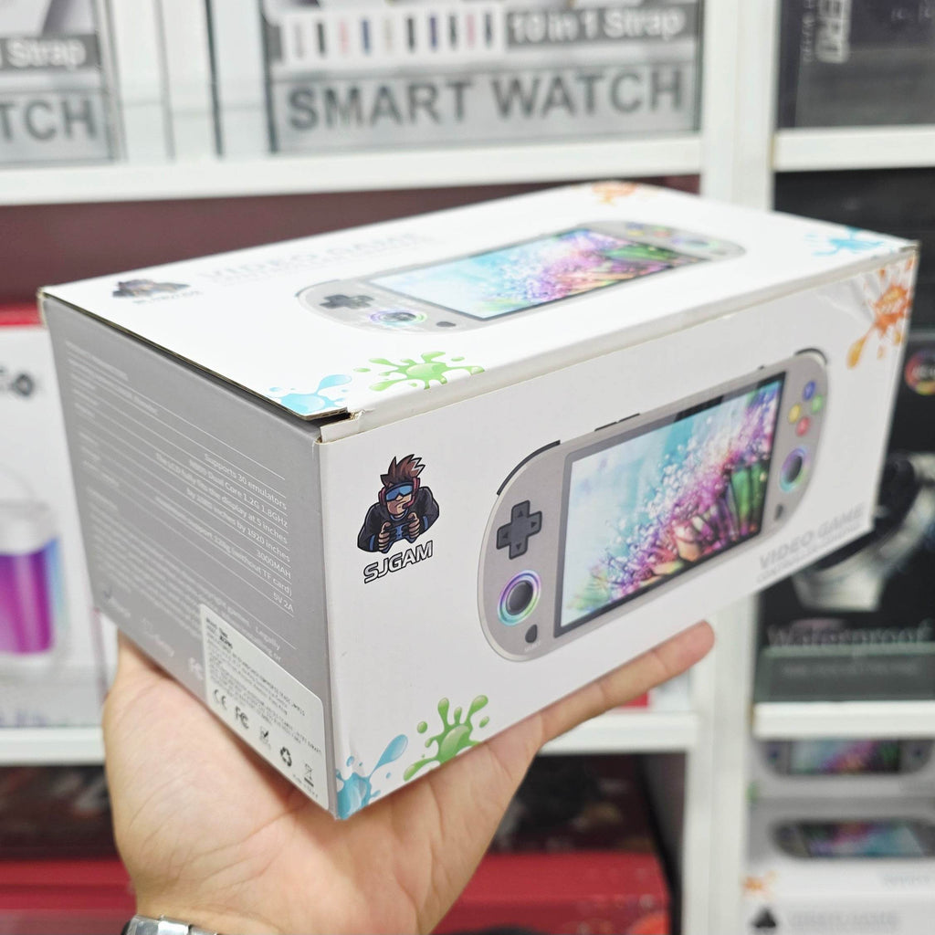 Sjgam M22 Pro Retro Oyun Konsolu 5.0 ''ıps Ekran Dahili 20000+ Oyun Emülatörleri Rgb LED Joystick - G6M - KolayMagza