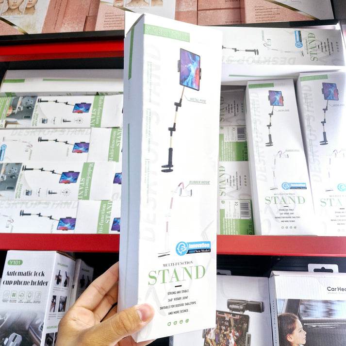 Çok amaçlı 360 derece ayarlanabilir masa üstü metal tablet ve telefon tutucu 21a-3 - N1N - KolayMagza