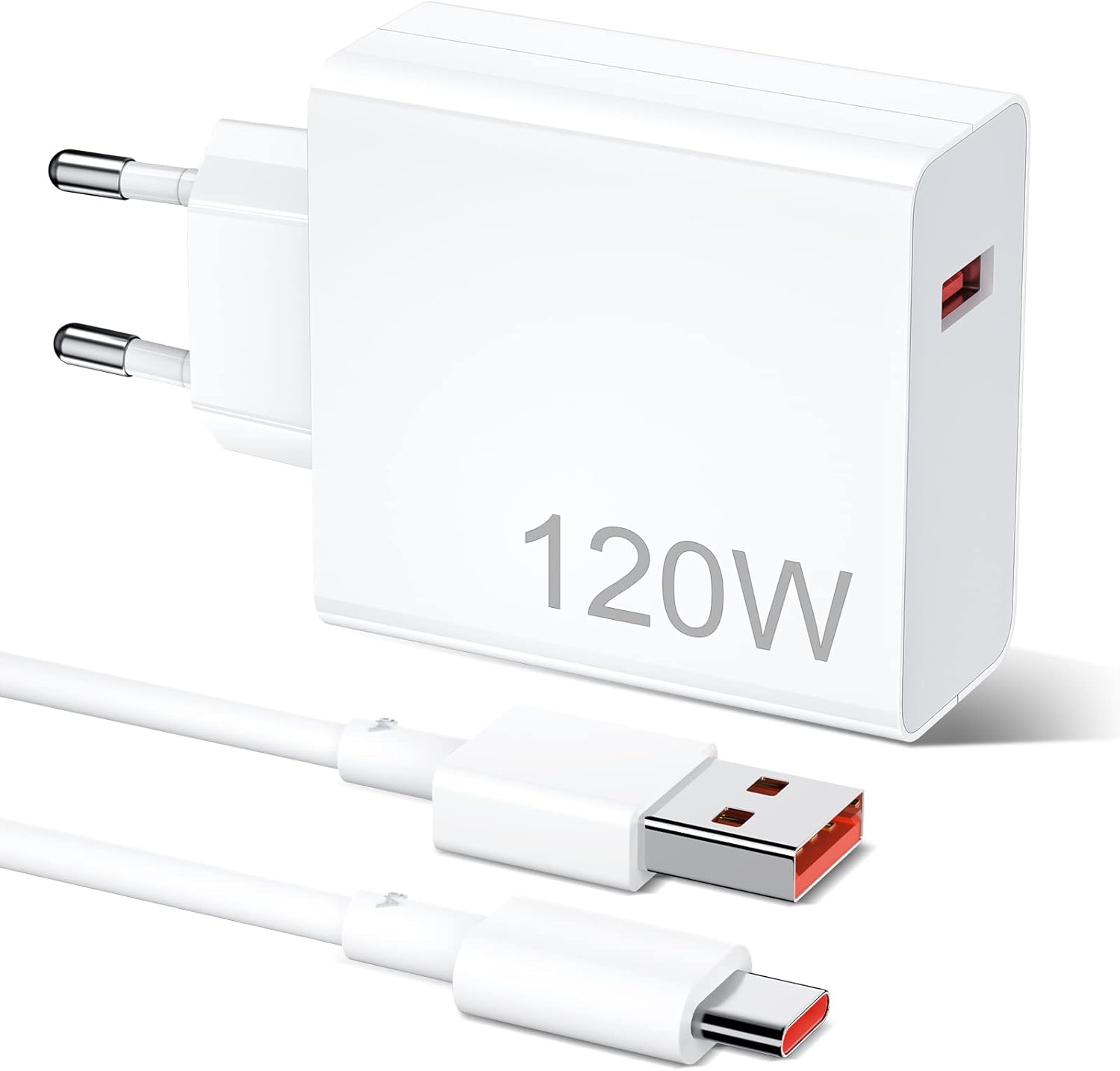 Xaomi 120w saniyeli turbo destekli usb çıkışlı başlık ve usb typec kablo şarj seti - S3D - KolayMagza