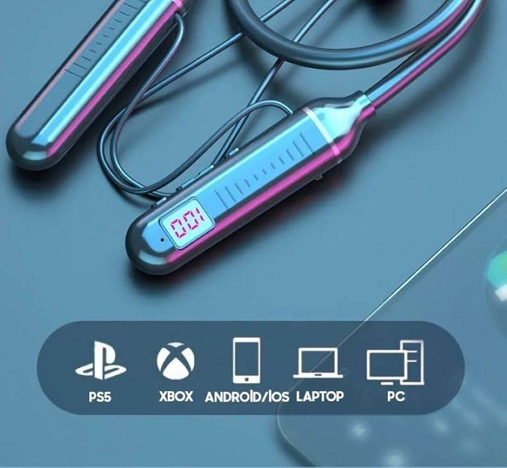 130 saat boyun asmalı dijital göstergeli kulak içi hafıza girişli bluetooth kulaklık lt-390 - B2E - KolayMagza