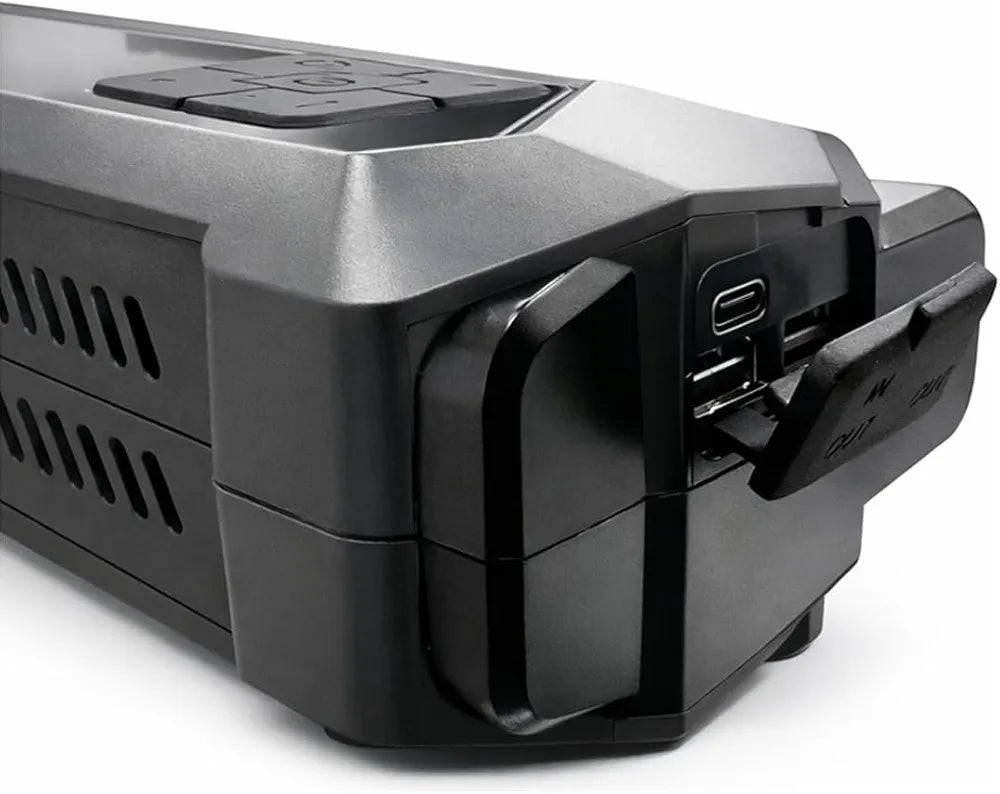 4'ü 1 Arada Taşınabilir Araç Akü Takviye Cihazı (Jump Starter) ve Dijital Hava Kompresörü - 12V Diesel Universal + el fenerli