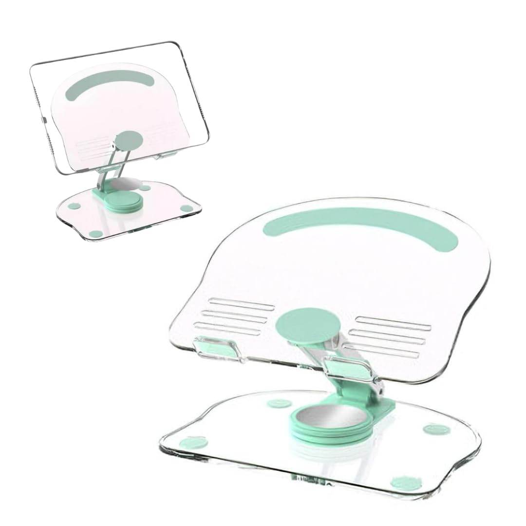 Şeffaf 360 derece döner masa üstü teblet telefon katlanabilir standı - N1G - KolayMagza