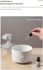 V88 3'ü 1 arada Yağmur Damlası Nemlendirici ve Esansiyel Yağ Difüzörü, Serin Sis, 360 Derece Şelale, Fısıltılı Yağmur Sesi ve 7 Ruh Hali Işığı, Şemsiye Tasarımlı Hava Nemlendirici, Ev, Yatak Odası, Oturma Odası - H3Y - KolayMagza