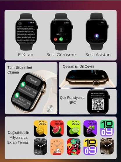 Hk10 pro A 10.seri 46mm amoled ekranlı ios android uyumlu akıllı saat - A2W