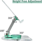 Şeffaf 360 derece döner masa üstü teblet telefon katlanabilir standı - N1G - KolayMagza