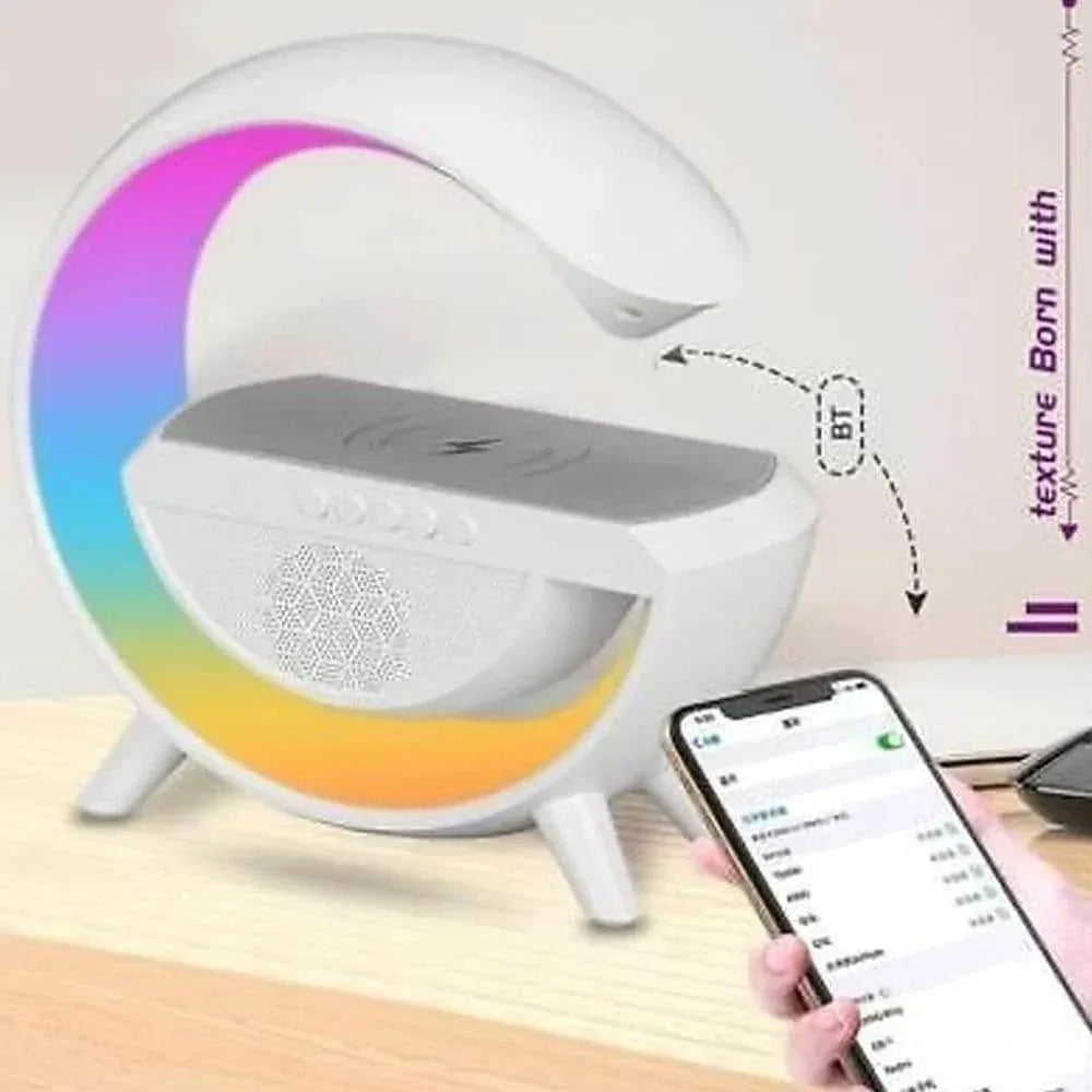 مكبر صوت لاسلكي HM-2309 RGB LED - طاقة 15 وات، ساعة، شحن، موسيقى وأناقة، كل ذلك في واحد!
