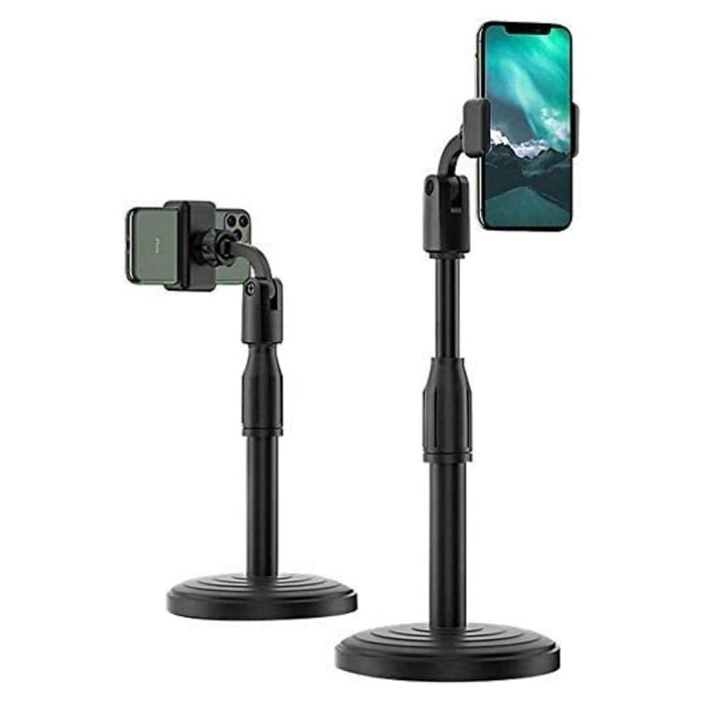 Masaüstü uzayabilir telefon tutucu | 360° ayarlanabilir yükseklikli ve açılı stand | teleskopik gövde | tüm telefonlarla uyumlu - N1K - KolayMagza