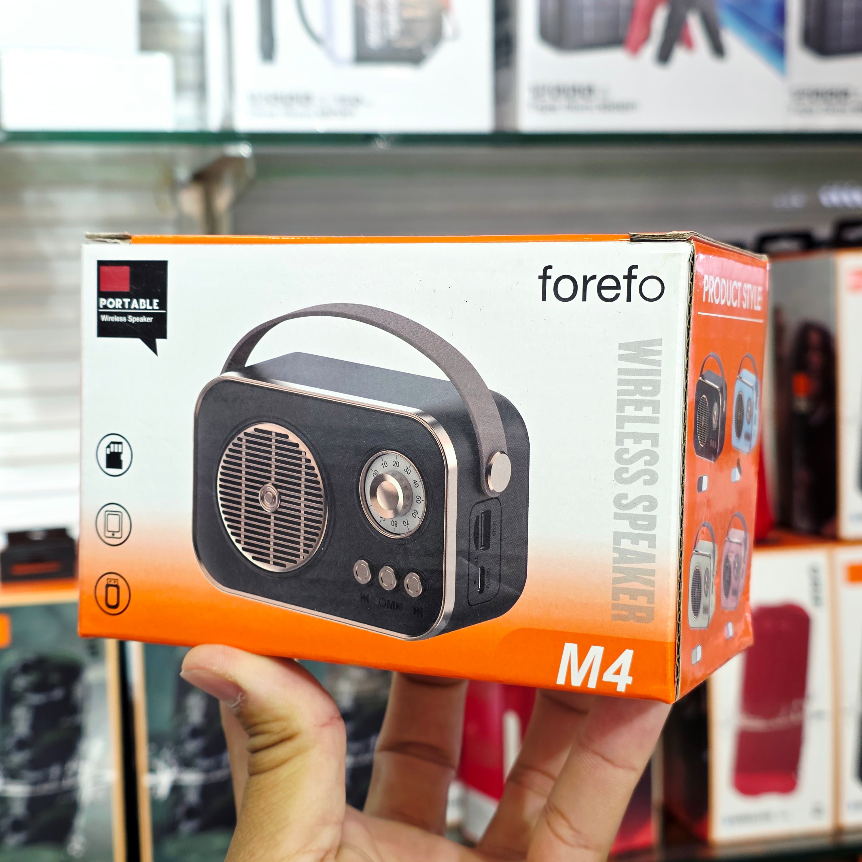 M4 Retro Nostaljik Tasarım Bluetooth Hoparlör - Taşınabilir Kablosuz Speaker KolayMagza KM Technology - Toptan Telefon Aksesuarları