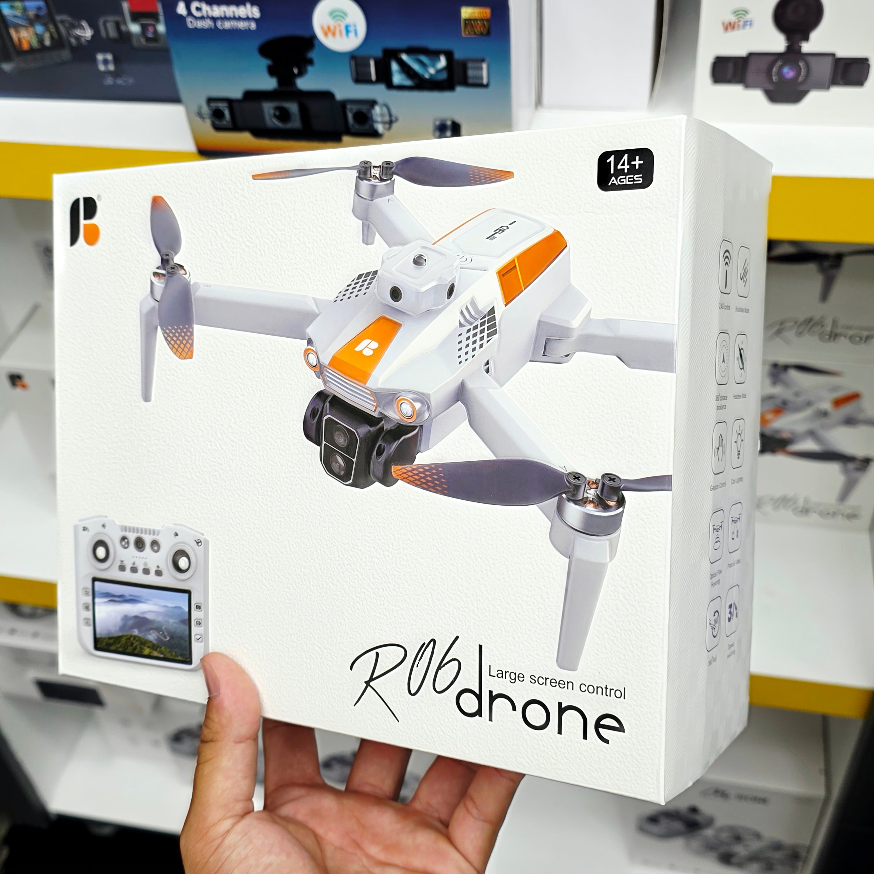 R06 Akıllı Çarpışma Engelleme Özellikli Katlanabilir Drone - Geniş Ekran Kumandalı, HD Çift Kameralı WiFi FPV