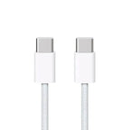 TypeC to TypeC hasır örgülü ios uyumlu şarj kablosu 1 metre